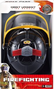 Hełm Policyjny Czarny Kask Z Efektami Dźwiękowymi I Świetlnymi Przyłbica 3