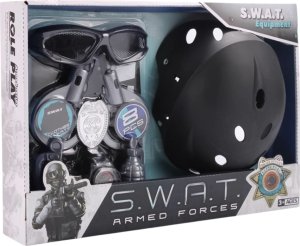 Zestaw Kostium Agent Specjalny Policjant SWAT Kamizelka Kuloodporna Granaty 12