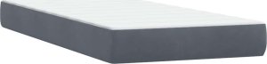 vidaXL Łóżko kontynentalne z materacem, ciemnoszary aksamit, 80x220 cm 8