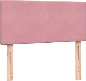 vidaXL Łóżko kontynentalne z materacem, różowe, 80x220 cm 7