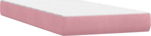 vidaXL Łóżko kontynentalne z materacem, różowe, 80x220 cm 8