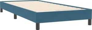 vidaXL vidaXL Łóżko kontynentalne z materacem, niebieskie, aksamit, 80x220 cm 5