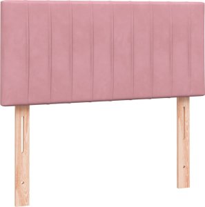 vidaXL Łóżko kontynentalne z materacem, różowe, 80x220 cm 6