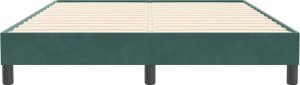 vidaXL Rama łóżka bez materaca, ciemnozielone, 140x210 cm, aksamitne 5
