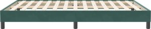 vidaXL Rama łóżka bez materaca, ciemnozielone, 140x210 cm, aksamitne 6