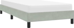 vidaXL Rama łóżka bez materacem, szara, 80x220 cm, aksamit 4