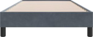 vidaXL Rama łóżka bez materaca, ciemnoszara, 80x210 cm, aksamitna 5