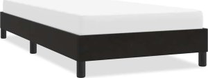 vidaXL Rama łóżka bez materaca Czarna 90x220 cm Aksamit 1