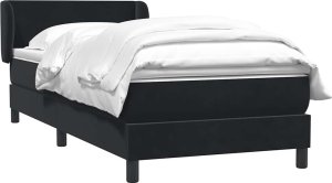 vidaXL Łóżko kontynentalne z materacem, czarne, 80x220 cm 4