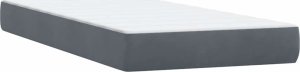 vidaXL Łóżko kontynentalne z materacem, ciemnoszary aksamit, 80x210 cm 7