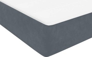 vidaXL Łóżko kontynentalne z materacem, ciemnoszary aksamit, 80x210 cm 9