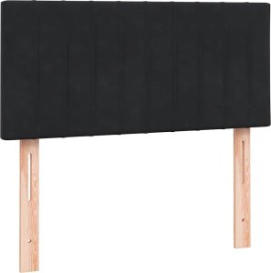 vidaXL Łóżko kontynentalne z materacem, czarne, 80x220 cm 7