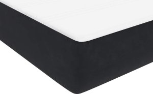 vidaXL Łóżko kontynentalne z materacem, czarne, 80x220 cm 10