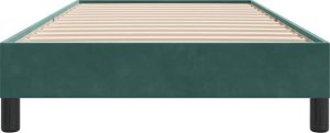 vidaXL Rama łóżka bez materaca, ciemnozielone, 100x210 cm, aksamitne 5