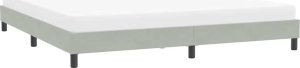 vidaXL Rama łóżka bez materaca, jasnoszara, 200x210 cm, aksamitna 4