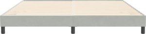 vidaXL Rama łóżka bez materaca, jasnoszara, 200x210 cm, aksamitna 5