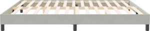 vidaXL Rama łóżka bez materaca, jasnoszara, 200x210 cm, aksamitna 6