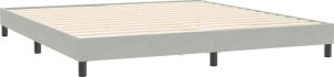 vidaXL Rama łóżka bez materaca, jasnoszara, 200x210 cm, aksamitna 7