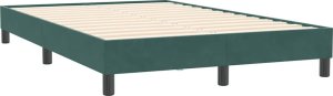 vidaXL Rama łóżka bez materaca, ciemnozielone, 120x210 cm, aksamitne 2