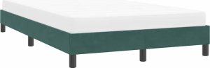 vidaXL Rama łóżka bez materaca, ciemnozielone, 120x210 cm, aksamitne 4