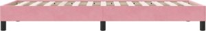 vidaXL Rama łóżka z materacem, różowa, 90x220 cm, aksamit 6