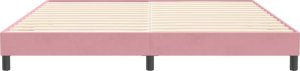 vidaXL Rama łóżka z materacem, różowa, 200x210 cm, aksamit 4