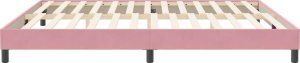 vidaXL Rama łóżka z materacem, różowa, 200x210 cm, aksamit 5