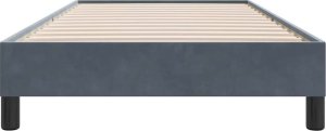 vidaXL Rama łóżka bez materacem, ciemnoszara, 90x220 cm, aksamit 5