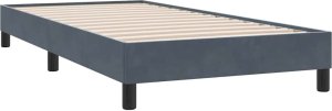 vidaXL Rama łóżka bez materaca, ciemnoszara, 90x210 cm, aksamitna 6