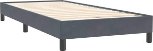 vidaXL vidaXL Łóżko kontynentalne z materacem, ciemnoszary aksamit, 90x220 cm 5