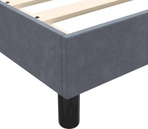 vidaXL vidaXL Łóżko kontynentalne z materacem, ciemnoszary aksamit, 90x220 cm 10