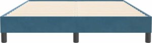 vidaXL Rama łóżka bez materaca, ciemnoniebieska, 140x210 cm, aksamitna 5