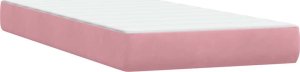 vidaXL Łóżko kontynentalne z materacem, różowe, 90x210 cm 7