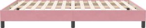 vidaXL Rama łóżka z materacem, różowa, 140x210 cm, aksamit 6