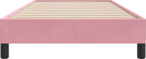 vidaXL Rama łóżka z materacem, różowa, 100x210 cm, aksamit 5