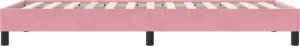 vidaXL Rama łóżka z materacem, różowa, 100x210 cm, aksamit 6