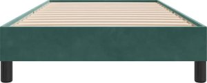 vidaXL Rama łóżka bez materaca, ciemnozielone, 80x210 cm, aksamitne 5