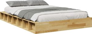 vidaXL Rama łóżka bez materaca 120x190 cm lite drewno dąb 5