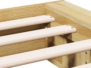 vidaXL Rama łóżka bez materaca 120x190 cm lite drewno dąb 9