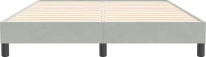 vidaXL Rama łóżka bez materaca, jasnoszara, 140x210 cm, aksamitna 5