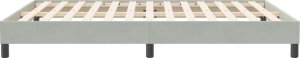 vidaXL Rama łóżka bez materaca, jasnoszara, 140x210 cm, aksamitna 6
