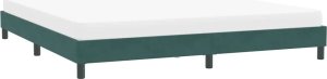 vidaXL Rama łóżka bez materaca, ciemnozielone, 200x210 cm, aksamit 4