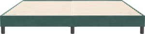 vidaXL Rama łóżka bez materaca, ciemnozielone, 200x210 cm, aksamit 5