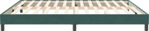 vidaXL Rama łóżka bez materaca, ciemnozielone, 200x210 cm, aksamit 6
