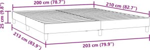 vidaXL Rama łóżka bez materaca, ciemnozielone, 200x210 cm, aksamit 10