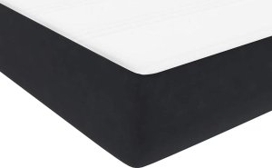 vidaXL Łóżko kontynentalne z materacem, czarne, 80x220 cm 10