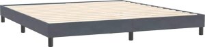 vidaXL Rama łóżka bez materaca, ciemnoszare, 200x210 cm, aksamitna 2