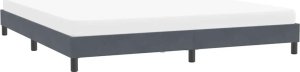 vidaXL Rama łóżka bez materaca, ciemnoszare, 200x210 cm, aksamitna 4