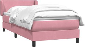 vidaXL Łóżko kontynentalne z materacem, różowe, 80x220 cm 4
