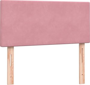 vidaXL Łóżko kontynentalne z materacem, różowe, 80x220 cm 7